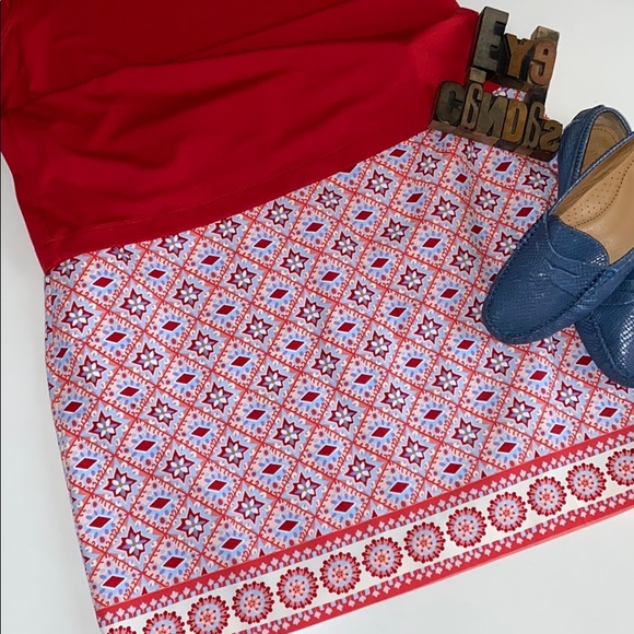 🆕TALBOTS Women’s A-Line Geometric Print Skirt. - Picture 2 of 8